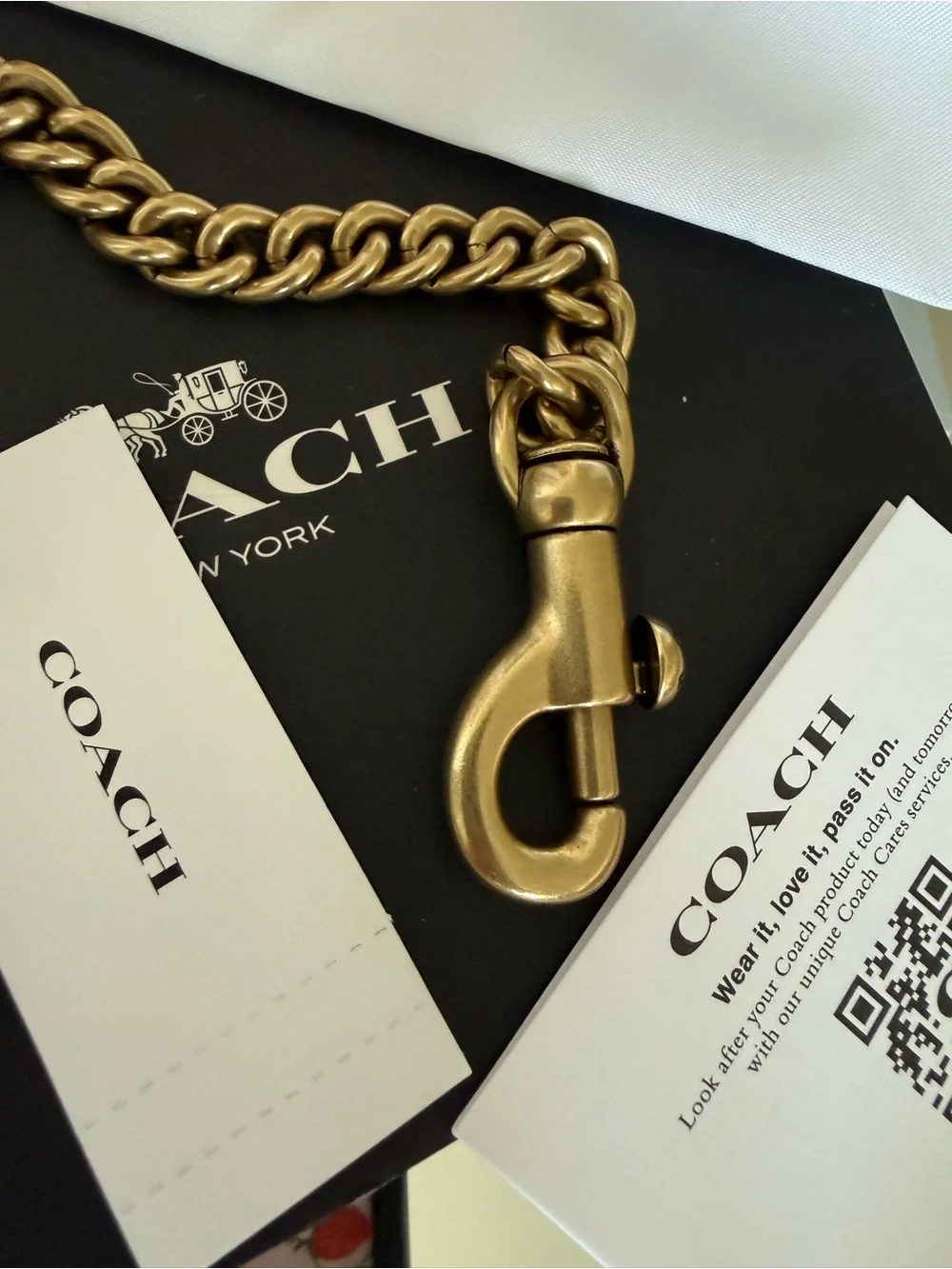 Coach purse bag chain strap charm strap NWT WITH COACH JEWELRY POUCH - Picture 7 of 10